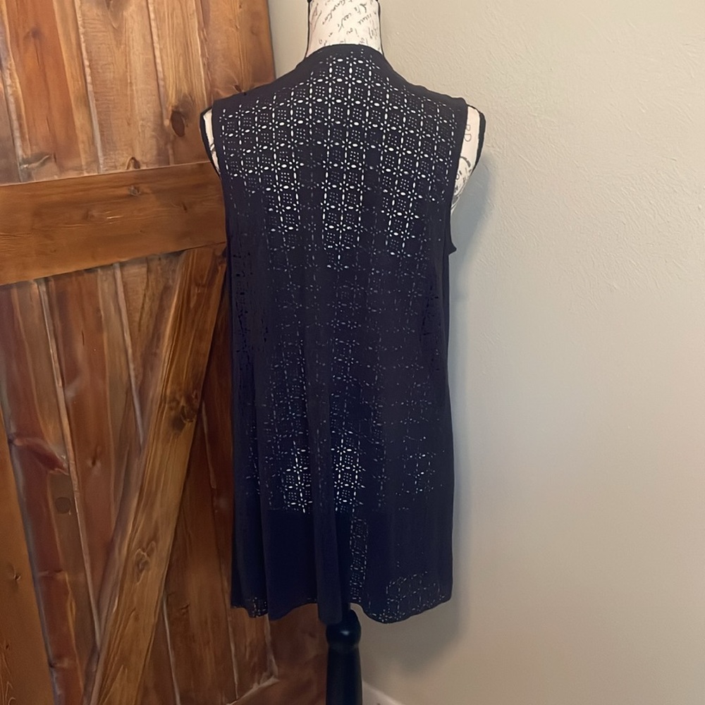 Faux Suede Lace Patterned Vest - image 5